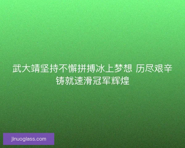 武大靖坚持不懈拼搏冰上梦想 历尽艰辛铸就速滑冠军辉煌 武大靖坚持不懈拼搏冰上梦想 历尽艰辛铸就速滑冠军辉煌