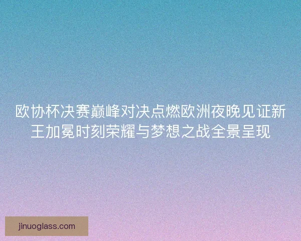 欧协杯决赛巅峰对决点燃欧洲夜晚见证新王加冕时刻荣耀与梦想之战全景呈现