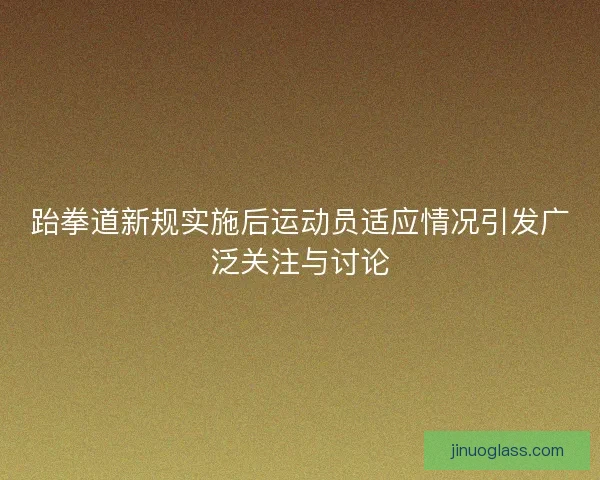跆拳道新规实施后运动员适应情况引发广泛关注与讨论